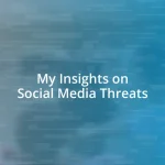 My Insights on Social Media Threats