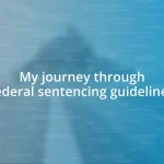 My journey through federal sentencing guidelines