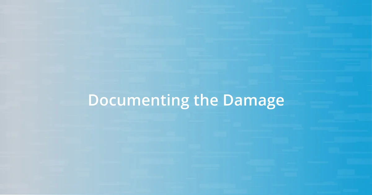 Documenting the Damage